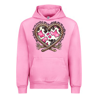 Western Cowhide Heart Urban Hoodie | Teevron