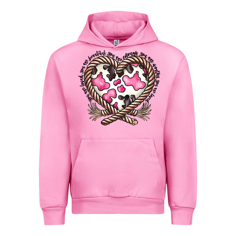 Western Cowhide Heart Urban Hoodie by CowhideDigitalArt | Teevron