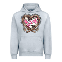 Heather Grey western cowhide heart Urban Hoodie - CowhideDigitalArt