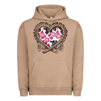 Pigment Burro western cowhide heart Urban Hoodie - CowhideDigitalArt