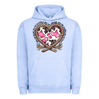 Pigment Grape Ice western cowhide heart Urban Hoodie - CowhideDigitalArt