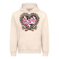 Sandshell western cowhide heart Urban Hoodie - CowhideDigitalArt