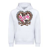 White western cowhide heart Urban Hoodie - CowhideDigitalArt