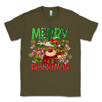 Army Green merry christmas deer Classic Tee - MaliasSmallBusiness