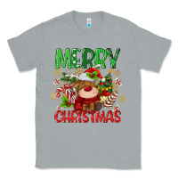 Heather Grey merry christmas deer Classic Tee - MaliasSmallBusiness