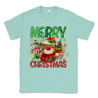 Seafoam merry christmas deer Classic Tee - MaliasSmallBusiness