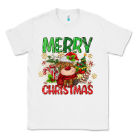 White merry christmas deer Classic Tee - MaliasSmallBusiness
