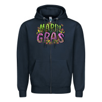 Navy mardi gras Zipper Hoodie - CowGirlArtShop