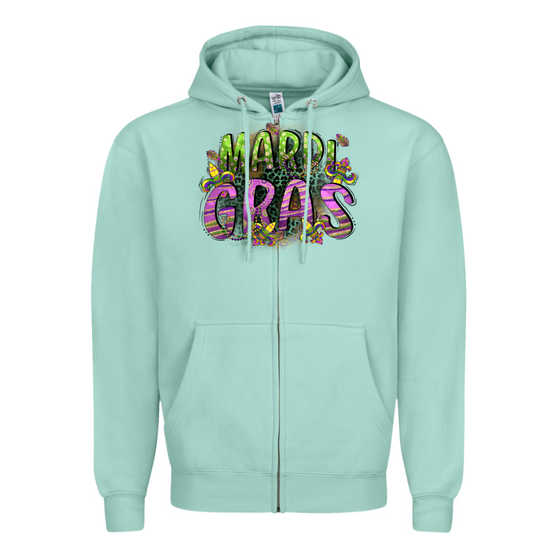 Mardi Gras Zipper Hoodie by CowGirlArtShop | Teevron
