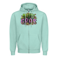 Seafoam mardi gras Zipper Hoodie - CowGirlArtShop