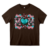 Chocolate Brown cherry blossoms mom Heavy Core Tee - Artiststas