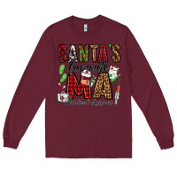 Burgundy santa's favorite ma medical assistant Long Sleeve Tee - Jasminsmagicworld