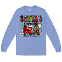 Colony Blue santa's favorite ma medical assistant Long Sleeve Tee - Jasminsmagicworld