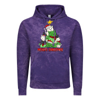 Cloud Purple meowy christmas cat tree Vintage Hoodie - MaliasSmallBusiness
