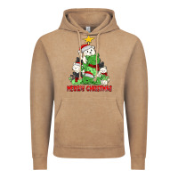 Vintage Coffee meowy christmas cat tree Vintage Hoodie - MaliasSmallBusiness
