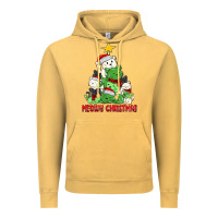 Vintage Mustard meowy christmas cat tree Vintage Hoodie - MaliasSmallBusiness
