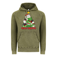 Vintage Olive meowy christmas cat tree Vintage Hoodie - MaliasSmallBusiness