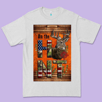 Western On The Hunt Deer Premium Tee Designed By Lillyallendesigns