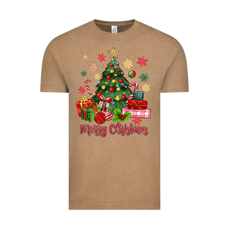 Merry Christmas Tree With Gift Box Vintage Tee by MaliasSmallBusiness | Teevron