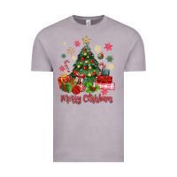 Vintage Zinc merry christmas tree with gift box Vintage Tee - MaliasSmallBusiness