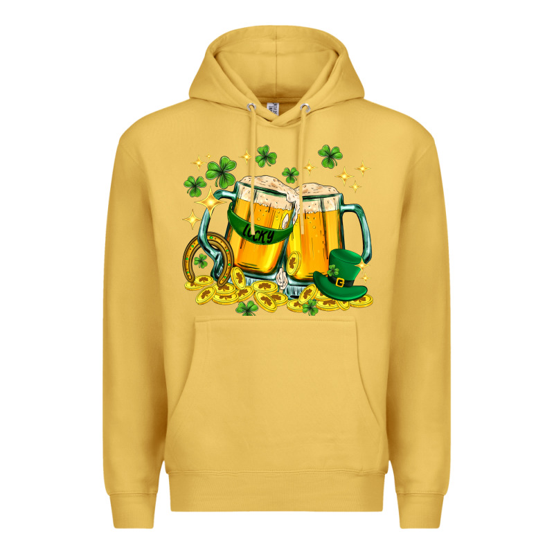 St. Patrick's Day Beer Premium Hoodie by HowdyJamesFarm | Teevron