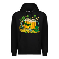 Black St. Patrick's Day beer Premium Hoodie - HowdyJamesFarm