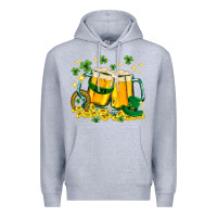 Heather Grey St. Patrick's Day beer Premium Hoodie - HowdyJamesFarm