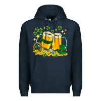 Navy St. Patrick's Day beer Premium Hoodie - HowdyJamesFarm