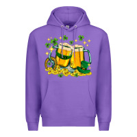 Purple St. Patrick's Day beer Premium Hoodie - HowdyJamesFarm