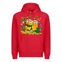 Red St. Patrick's Day beer Premium Hoodie - HowdyJamesFarm