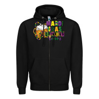 Black mardi gras drinking team 12 inches 300 dpi Zipper Hoodie - CowGirlArtShop
