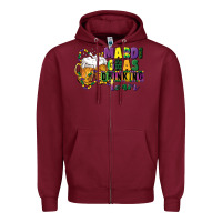 Burgundy mardi gras drinking team 12 inches 300 dpi Zipper Hoodie - CowGirlArtShop