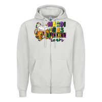 Dove Grey mardi gras drinking team 12 inches 300 dpi Zipper Hoodie - CowGirlArtShop