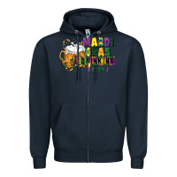 Navy mardi gras drinking team 12 inches 300 dpi Zipper Hoodie - CowGirlArtShop