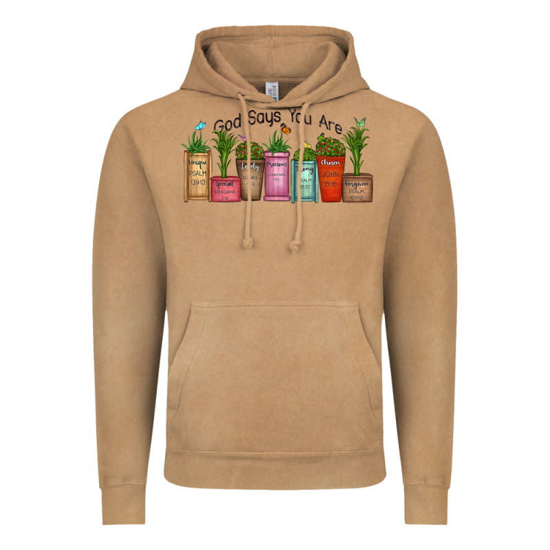 God Says You Are Unique Vintage Hoodie by MaliasSmallBusiness | Teevron