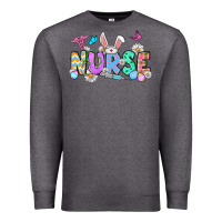 Charcoal Heather Easter Nurse Premium Sweatshirt - OliviaCreatesArt