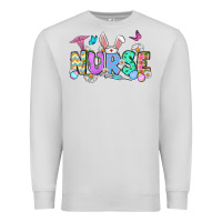 Dove Grey Easter Nurse Premium Sweatshirt - OliviaCreatesArt
