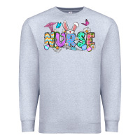 Heather Grey Easter Nurse Premium Sweatshirt - OliviaCreatesArt