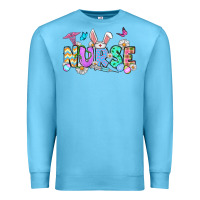 Ocean Blue Easter Nurse Premium Sweatshirt - OliviaCreatesArt