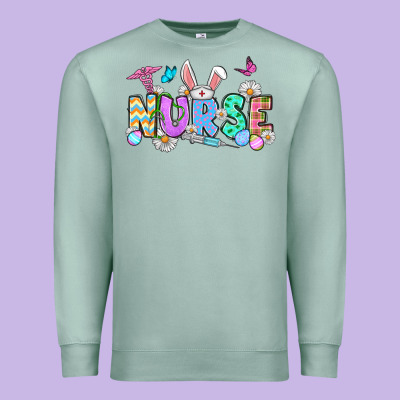 Easter Nurse Premium Sweatshirt Designed By Oliviacreatesart