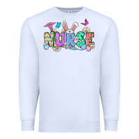 White Easter Nurse Premium Sweatshirt - OliviaCreatesArt