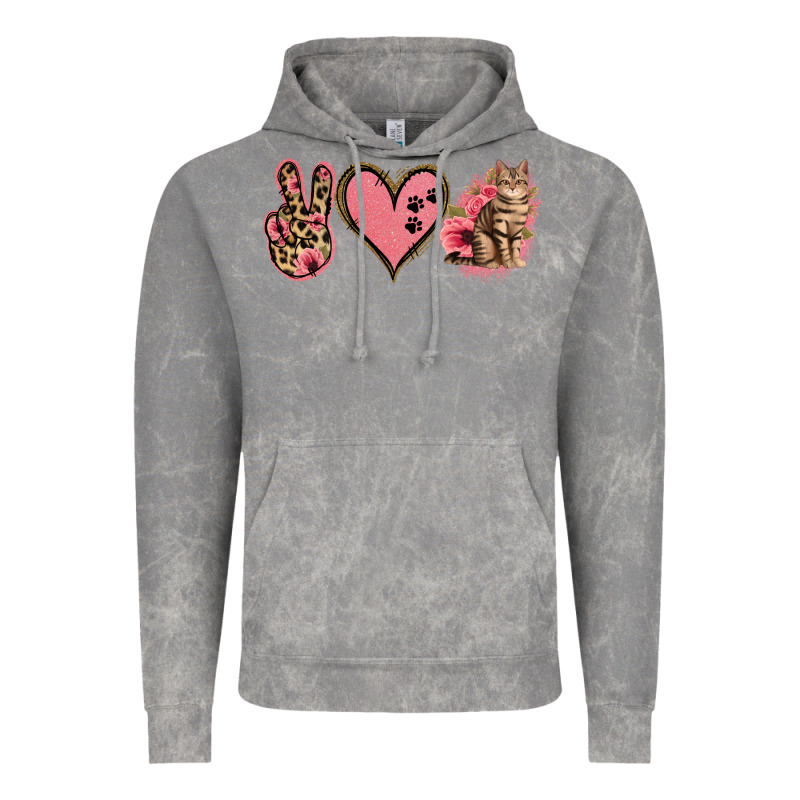 Peace Love Cats Vintage Hoodie by Jasminsmagicworld | Teevron