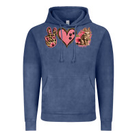 Vintage Denim Peace Love Cats Vintage Hoodie - Jasminsmagicworld