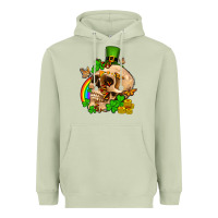 Matcha St. Patrick's boho skull Heavyweight Hoodie - OliviaCreatesArt