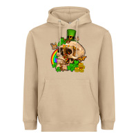 Mushroom St. Patrick's boho skull Heavyweight Hoodie - OliviaCreatesArt