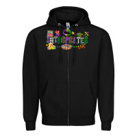 Black interpreter mardi gras Zipper Hoodie - CowGirlArtShop