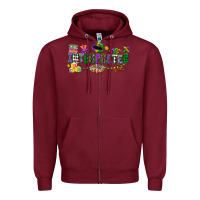 Burgundy interpreter mardi gras Zipper Hoodie - CowGirlArtShop