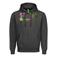 Charcoal Heather interpreter mardi gras Zipper Hoodie - CowGirlArtShop