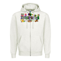 Oatmeal Heather interpreter mardi gras Zipper Hoodie - CowGirlArtShop