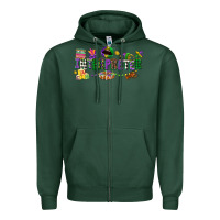 Sports Green interpreter mardi gras Zipper Hoodie - CowGirlArtShop